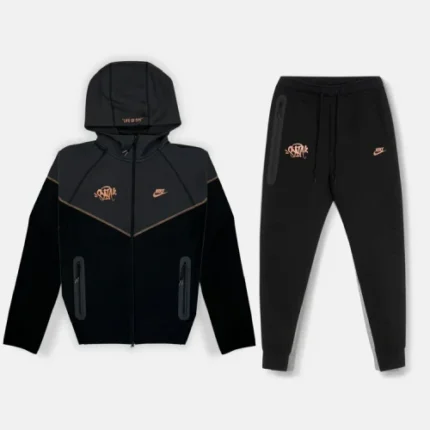 Nike x Syna World Tech Fleece Tracksuit – Black / Bronze